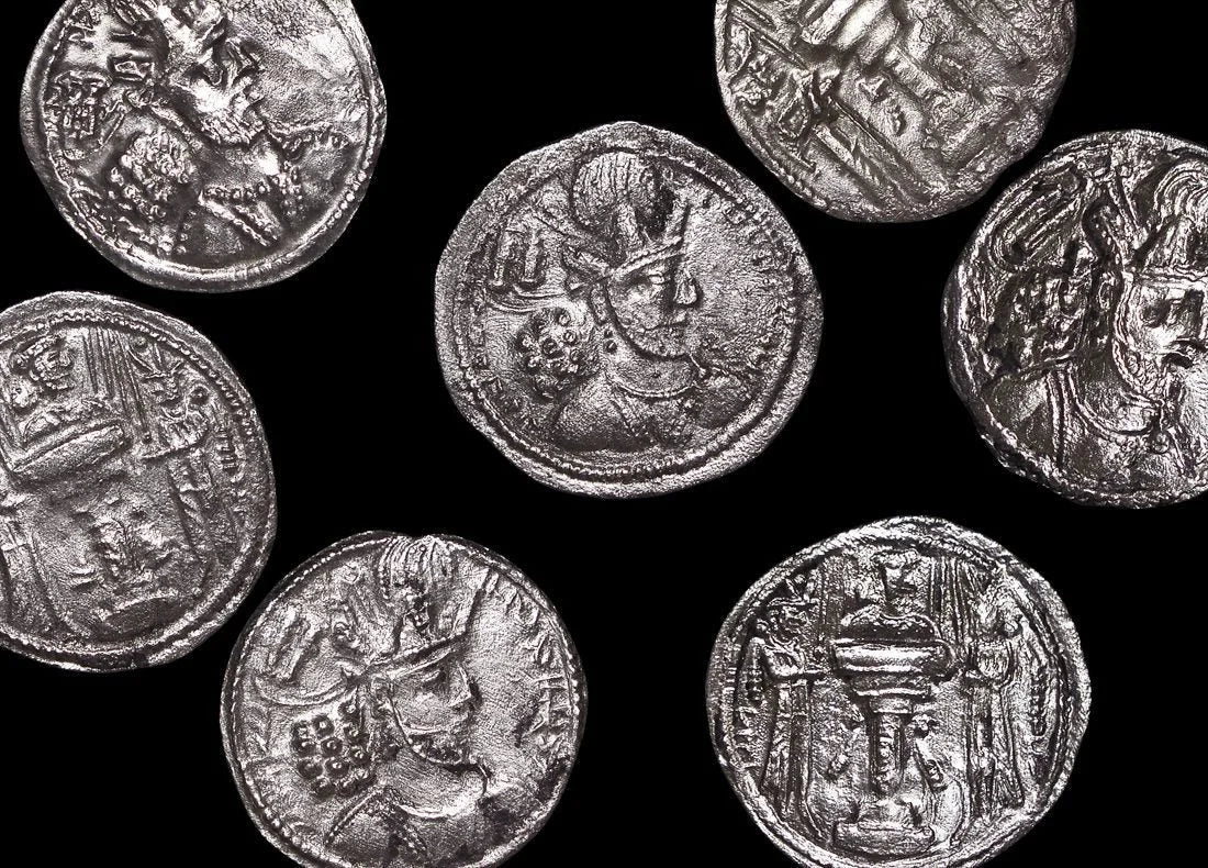 Sasanian Empire Silver Drachm of Shapur II (about 1,650 - 1,600 years ago) - Kinzer Coins
