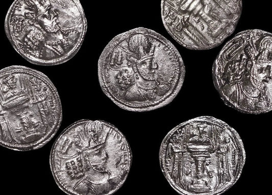 Sasanian Empire Silver Drachm of Shapur II (about 1,650 - 1,600 years ago) - Kinzer Coins