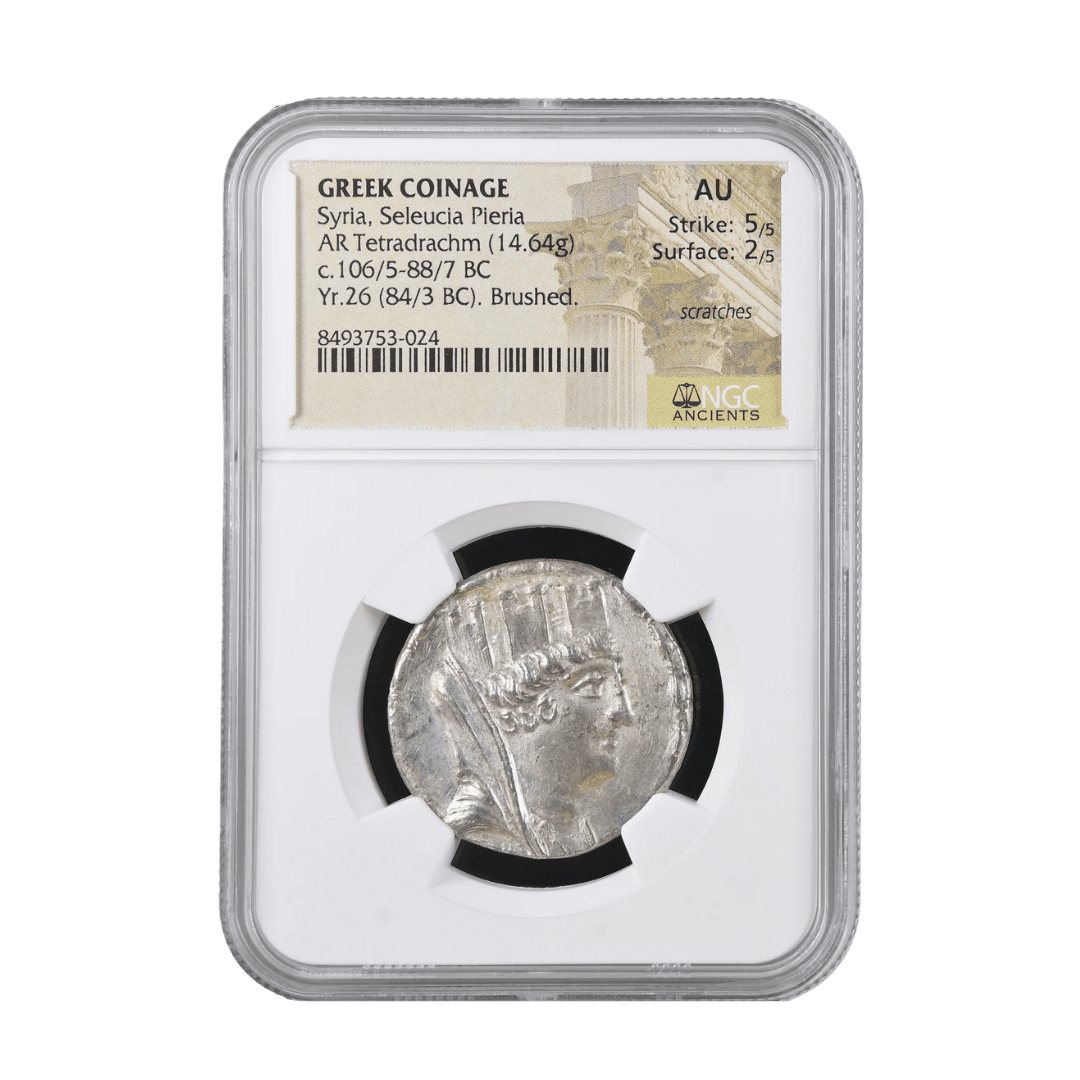 Seleucia Pieria (Syria) AR Tetradrachm — Silver of the Seleucid Capital, Dated Year 26 (84/3 BC) - Kinzer Coins