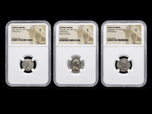 Severan Silver Dynasty Starter Pack — Three Roman Silver Coins - Kinzer Coins