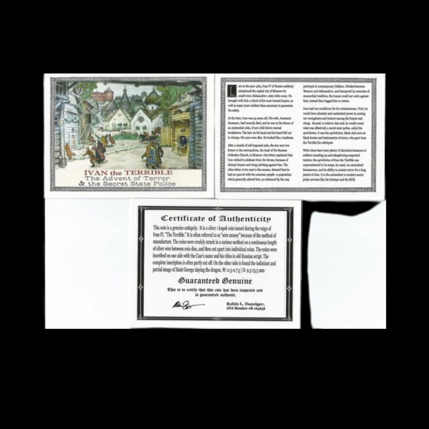 Silver Kopek of Ivan IV “the Terrible” – First Tsar of Russia (Mid - 16th Century AD) - Kinzer Coins