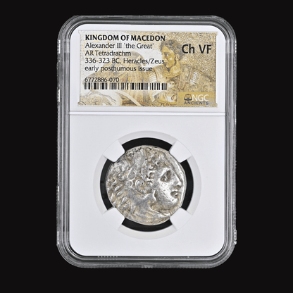 Silver of a Conqueror — Choice VF Alexander the Great Tetradrachm - Kinzer Coins