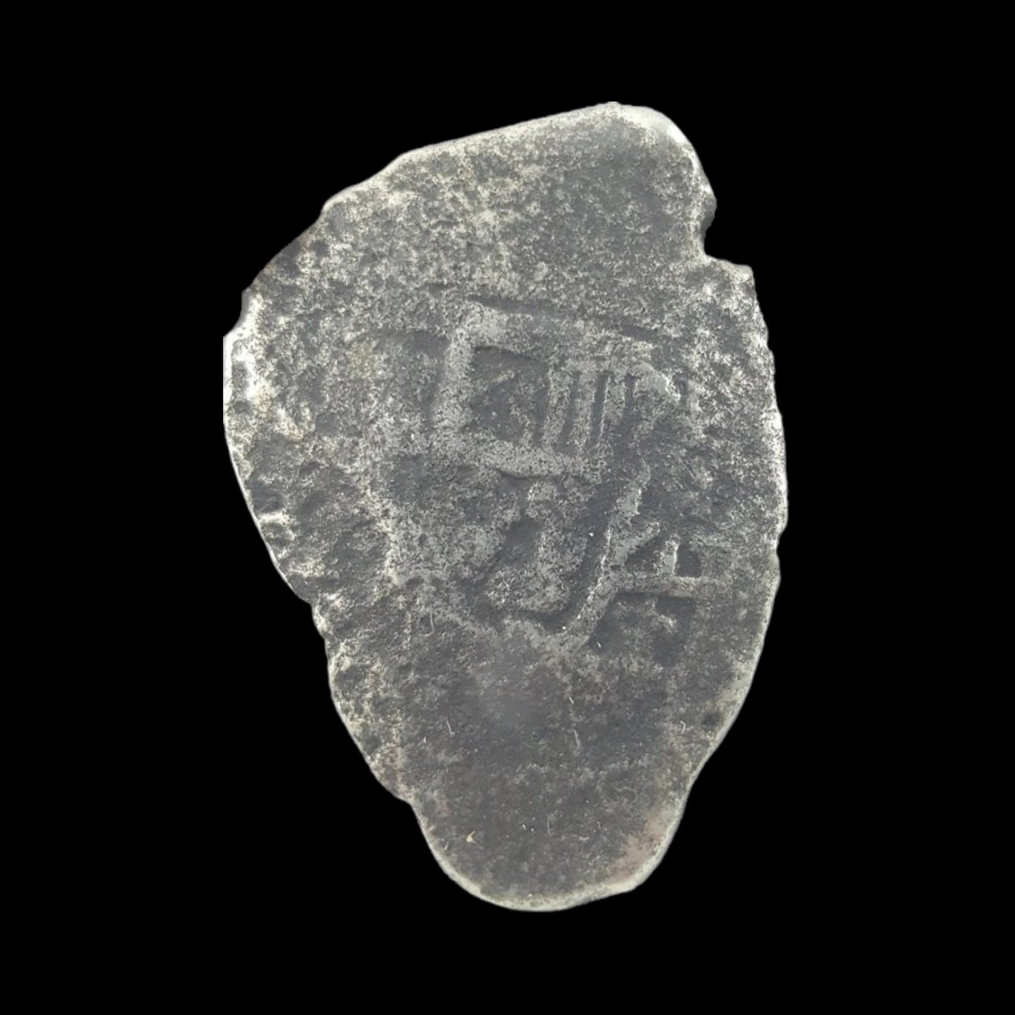 Spanish Silver 8 - Real Fragment from the Vliegenthart Shipwreck (about 290 years ago) - Kinzer Coins