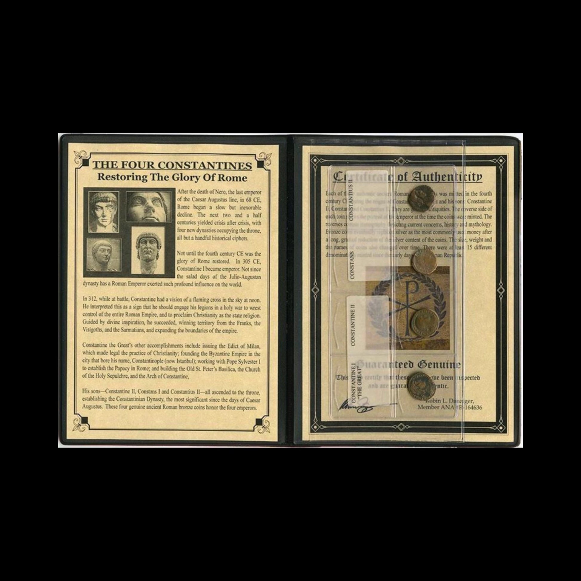 The Four Constantines – A Bronze Coin Album of Constantine the Great and His Sons (Constantine II, Constantius II, and Constans), Rulers Who Led Rome’s Transformation into the Christian Empire - Kinzer Coins