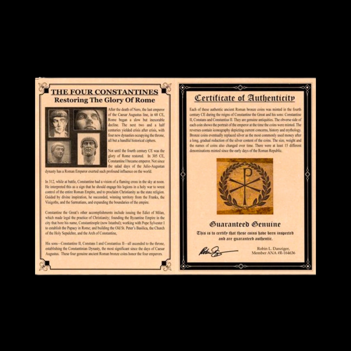 The Four Constantines – A Bronze Coin Album of Constantine the Great and His Sons (Constantine II, Constantius II, and Constans), Rulers Who Led Rome’s Transformation into the Christian Empire - Kinzer Coins