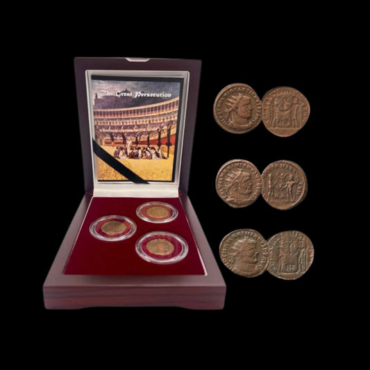The Great Persecution: A Box of Three Coins - Kinzer Coins