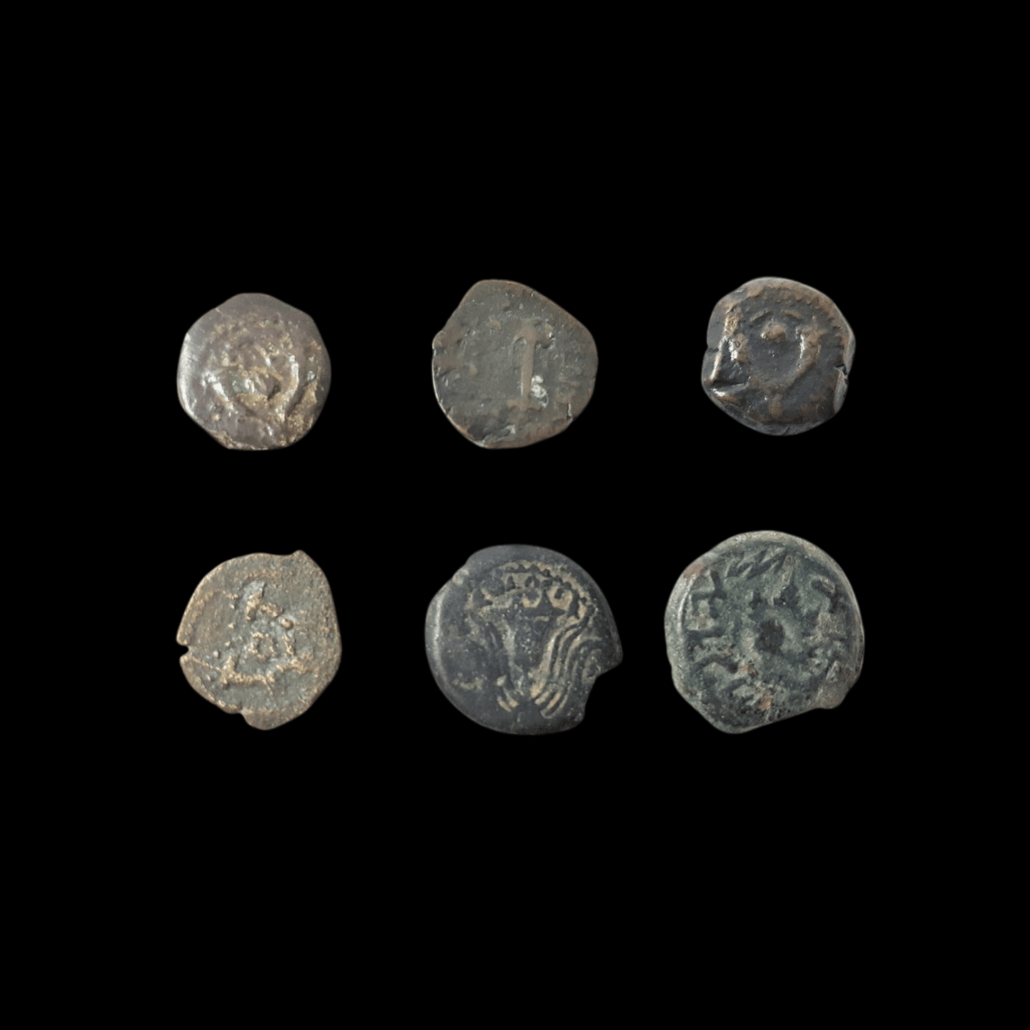 The Jewish Wars with Rome: A Box of 6 Ancient Bronze Coins - Kinzer Coins