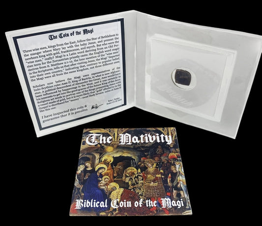 The Nativity: Ancient Bronze Coin from the Biblical Era of the Magi – A 2,000 - Year - Old Collectible in Mini Album - Kinzer Coins