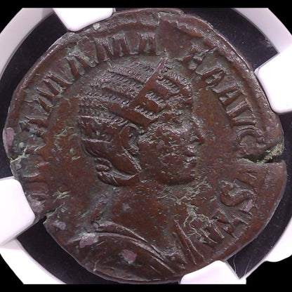The Power Behind the Throne — Julia Mamaea Bronze Sestertius - Kinzer Coins