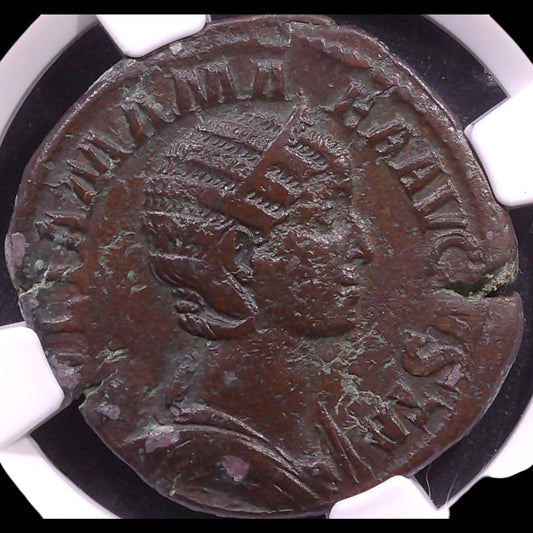 The Power Behind the Throne — Julia Mamaea Bronze Sestertius - Kinzer Coins