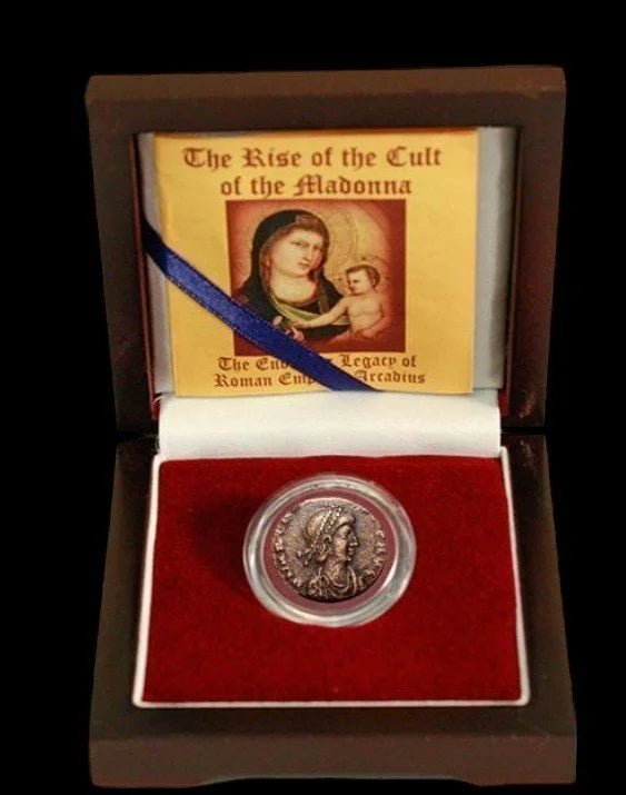 The Rise of the Cult of the Madonna – Bronze Coin of Arcadius (AD 395–408) - Kinzer Coins