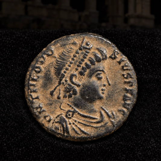 Theodosius I Roman Bronze AE3 — NGC - Kinzer Coins