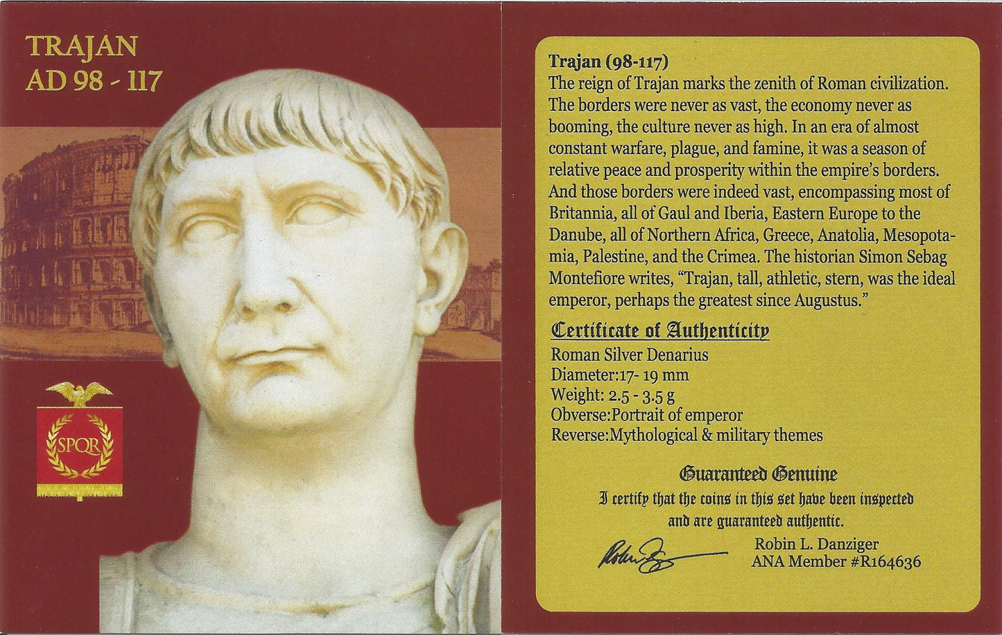 NGC Roman Silver Denarius of Trajan (AD 98–117) — From the Height of the Roman Empire