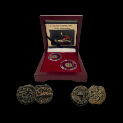 Trials of St. Paul: Two Ancient Bronze Coins (about 1970 - 1960 years ago) - Kinzer Coins