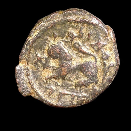 Umayyad Post-Reform Fals — Sitting Lion Type, Tiberias Mint - Kinzer Coins