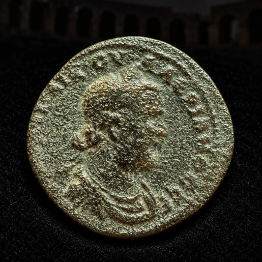 Valerian I Bronze Coin from Ancient Anazarbus — Celebrating Rome's Great Games - Kinzer Coins