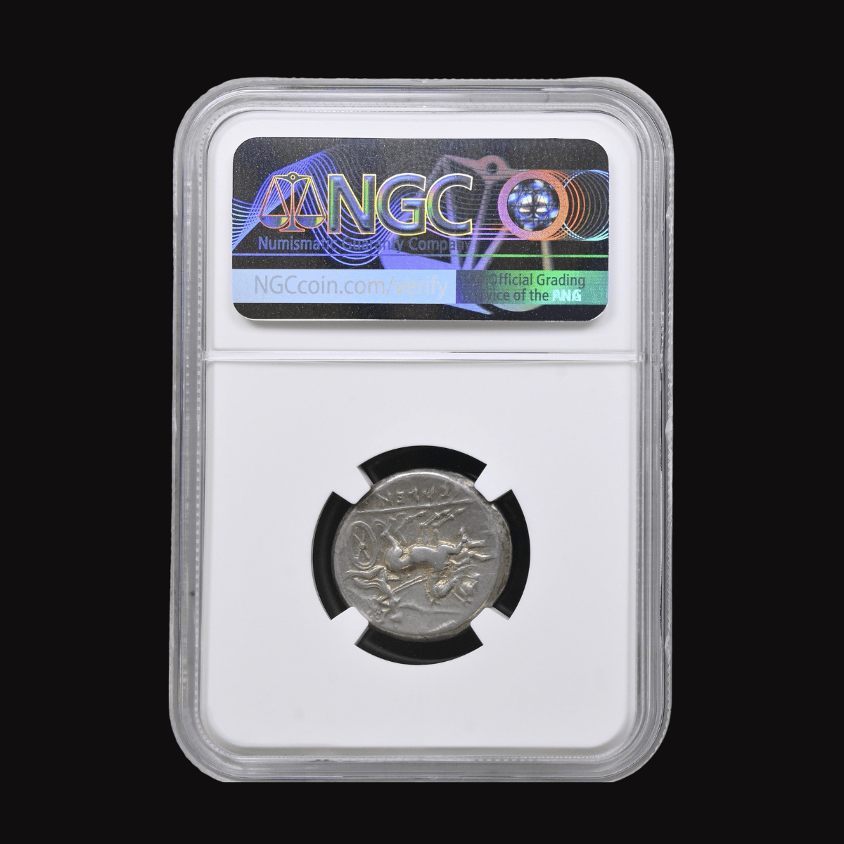 Victory in Motion — Cales Silver Didrachm of Campania - Kinzer Coins